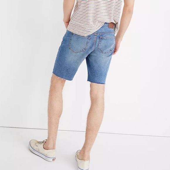 NWT Madewell Mens 9” Denim Shorts In Eastchase Medium Blue Wash - Picture 5 of 9